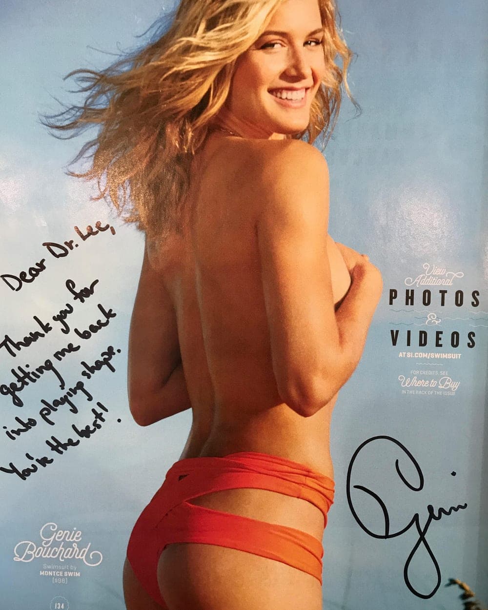 Dr. Steven Lee with Genie Bouchard